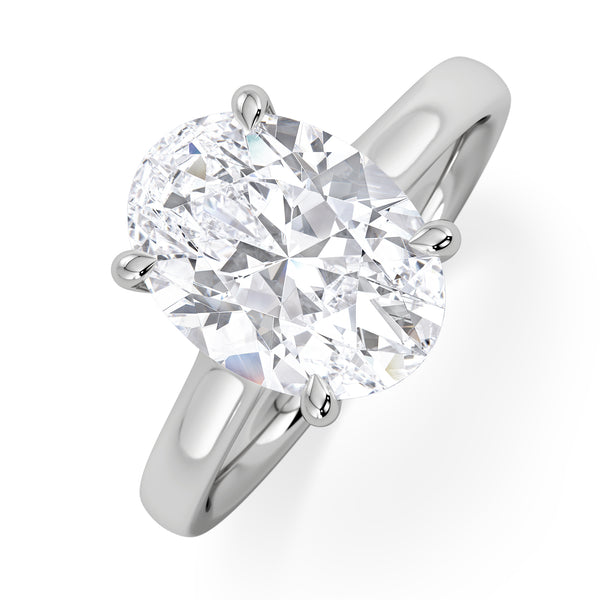 Amora Oval 3.00ct Lab Diamond Engagement Ring G/VS1 Set in 18K White Gold